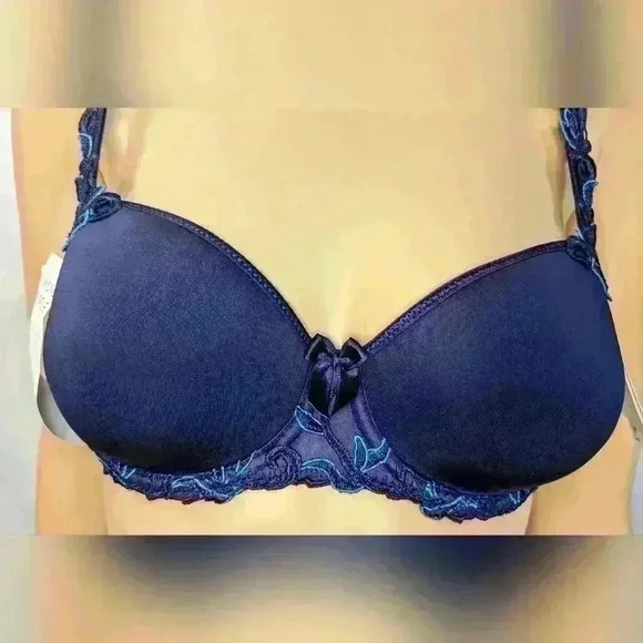 Simone Perele Andora 3D Demi Bra and Panty Set 34B Midnight - Picture 2 of 6
